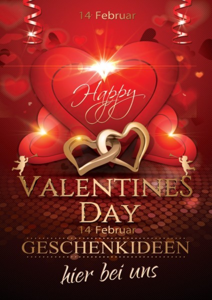 Poster Liebes-Label für Valentinstag Dekoration 